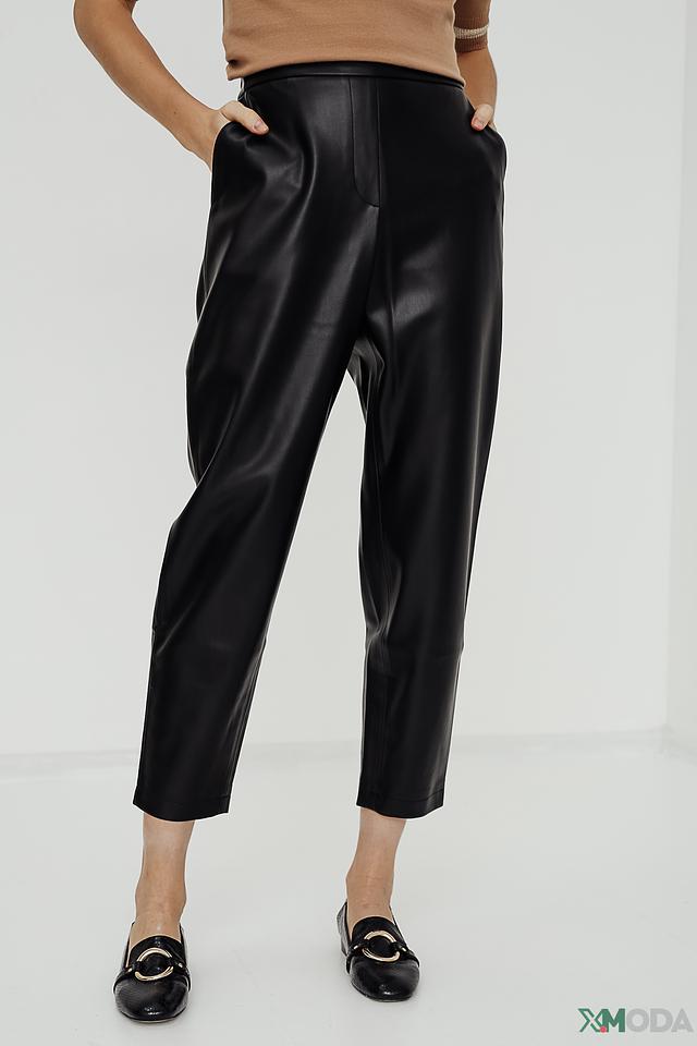 Брюки Taifun из экокожи чёрные