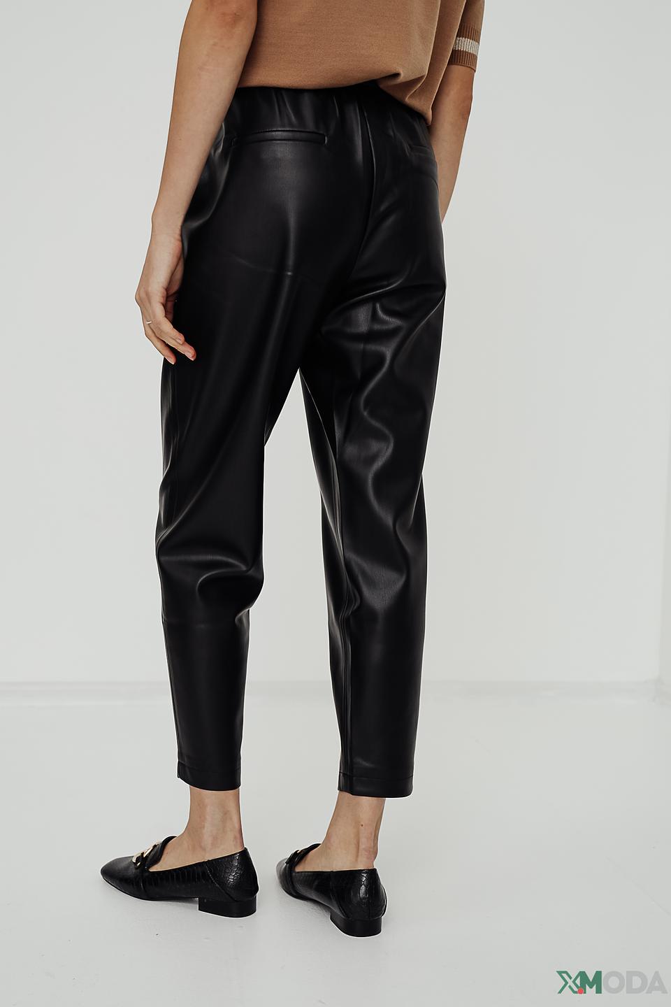 Брюки Taifun из экокожи чёрные