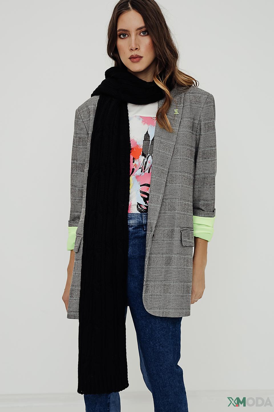 Шарф Wegener чёрный вязаный