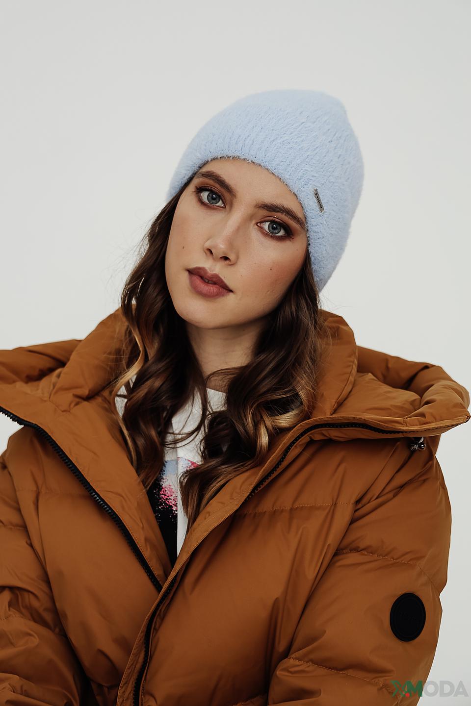 Шапка Wegener вязаная голубая