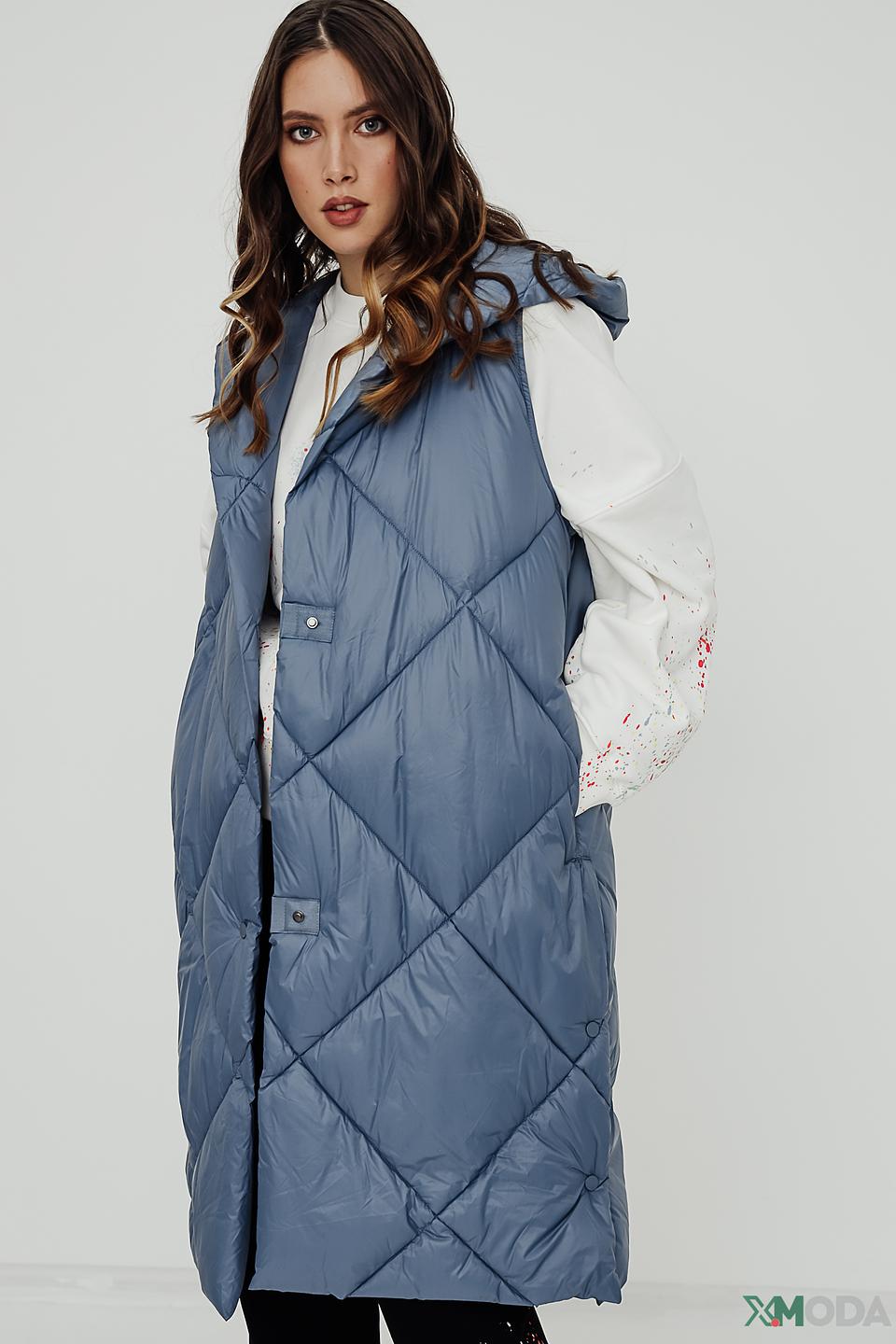 Жилет стеганый Cinque голубой