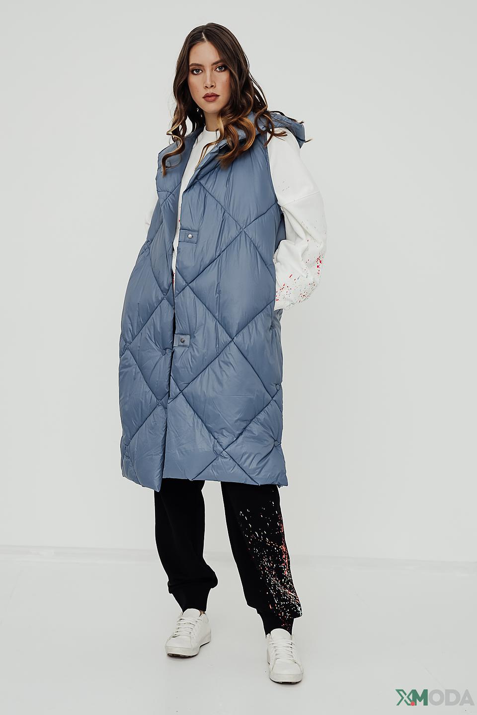 Жилет стеганый Cinque голубой