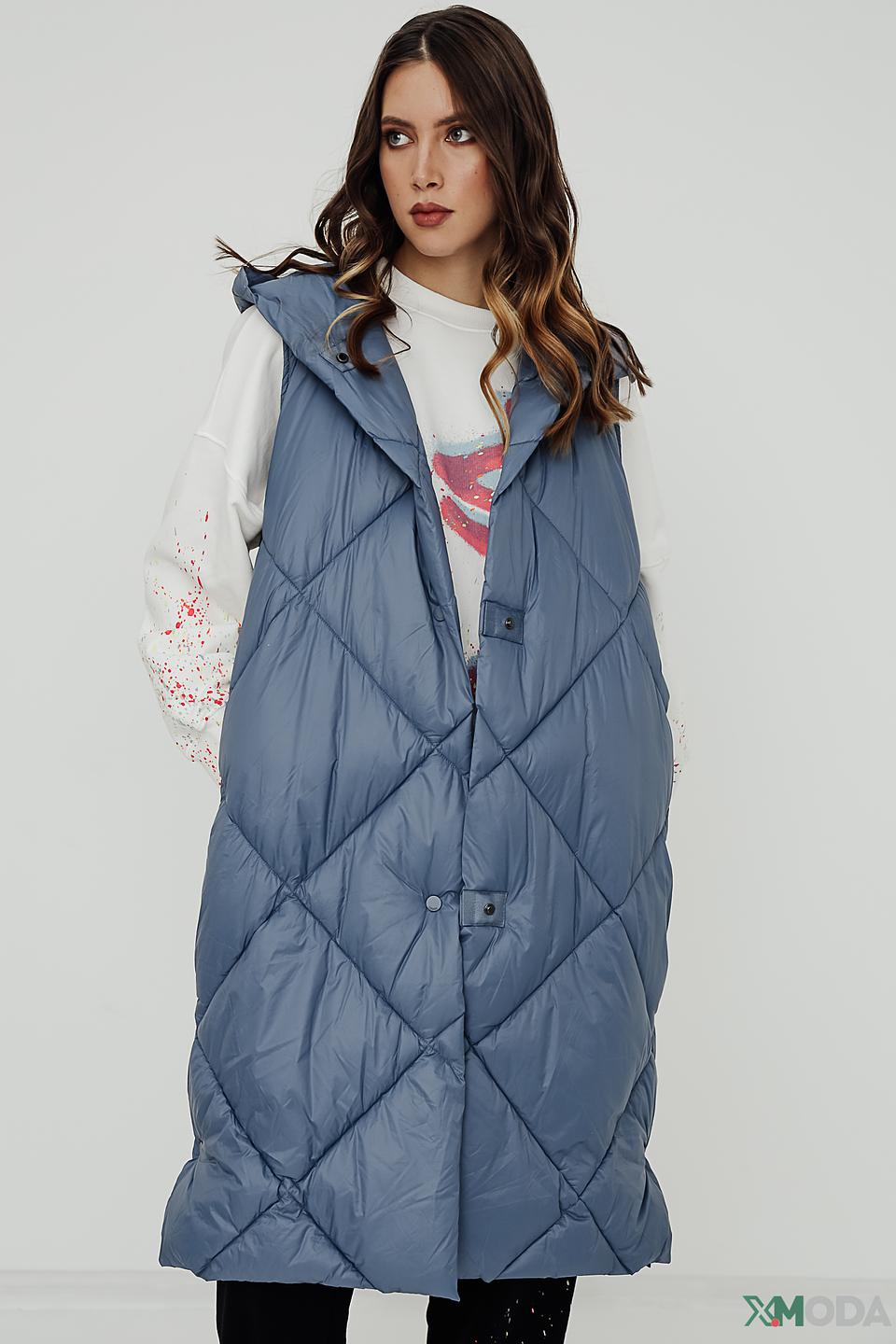 Жилет стеганый Cinque голубой