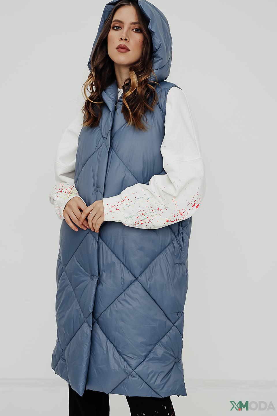 Жилет стеганый Cinque голубой