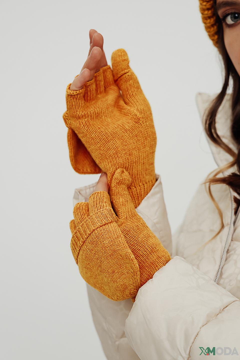 Перчатки Roeckl горчичные без пальцев