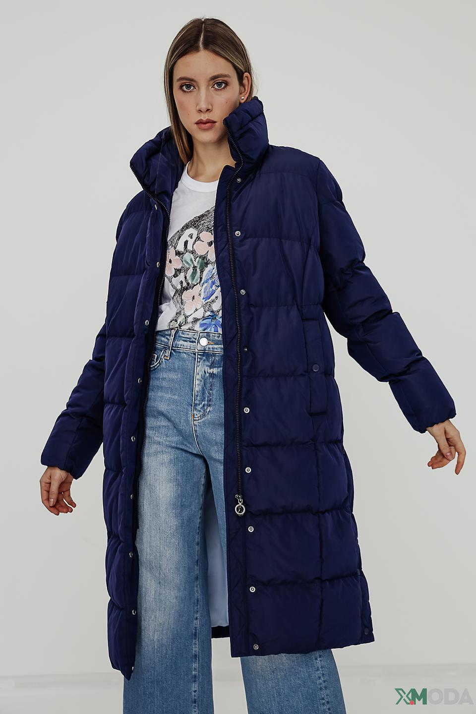 Пальто Bugatti стеганое синее