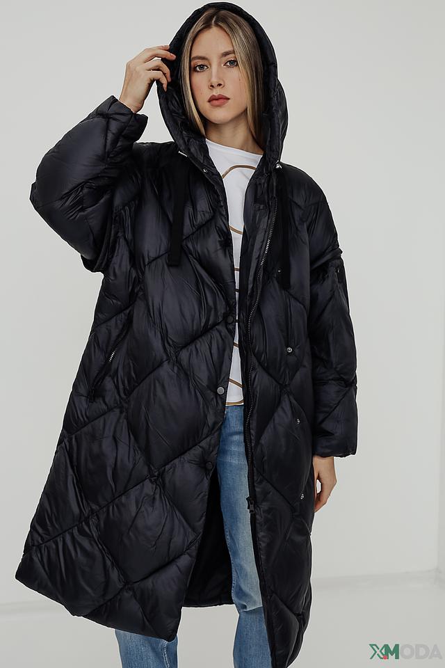 Пальто No.1 Como стеганое чёрное