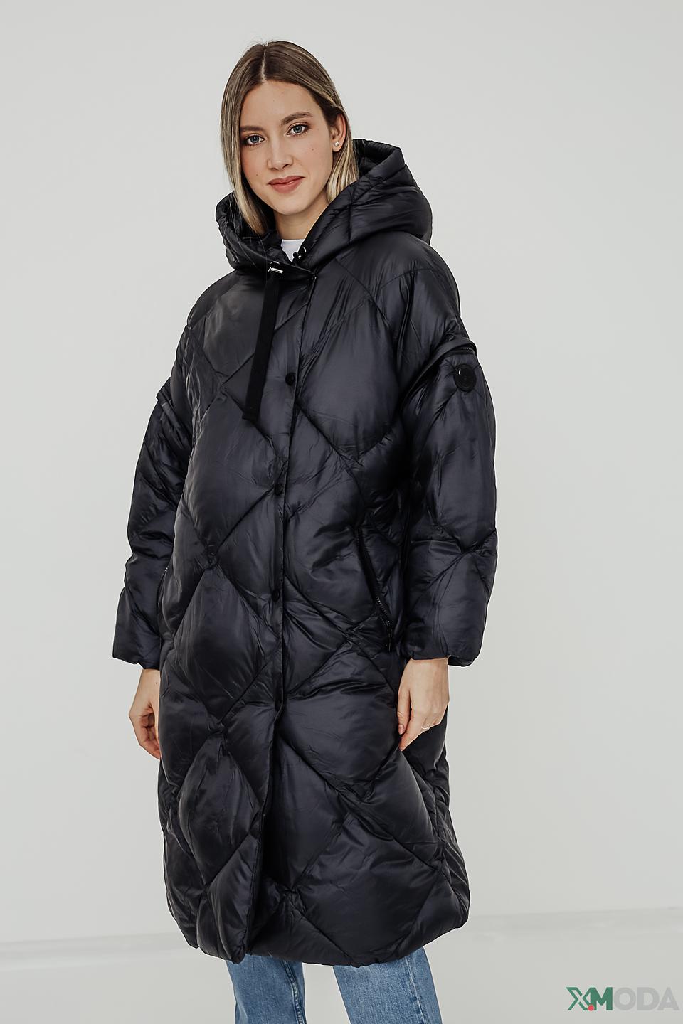 Пальто No.1 Como стеганое чёрное