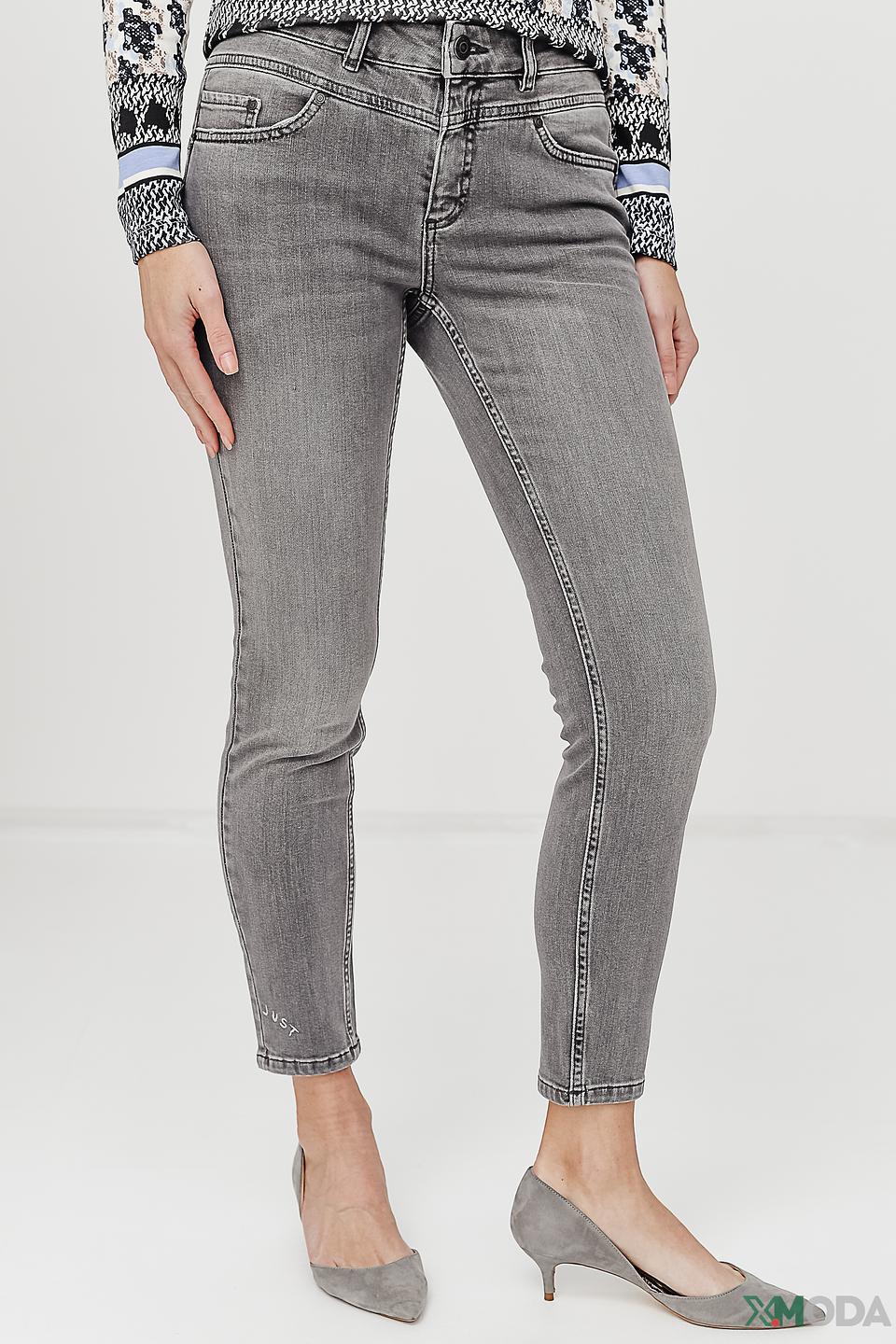 Джинсы Oui серые с потертостями