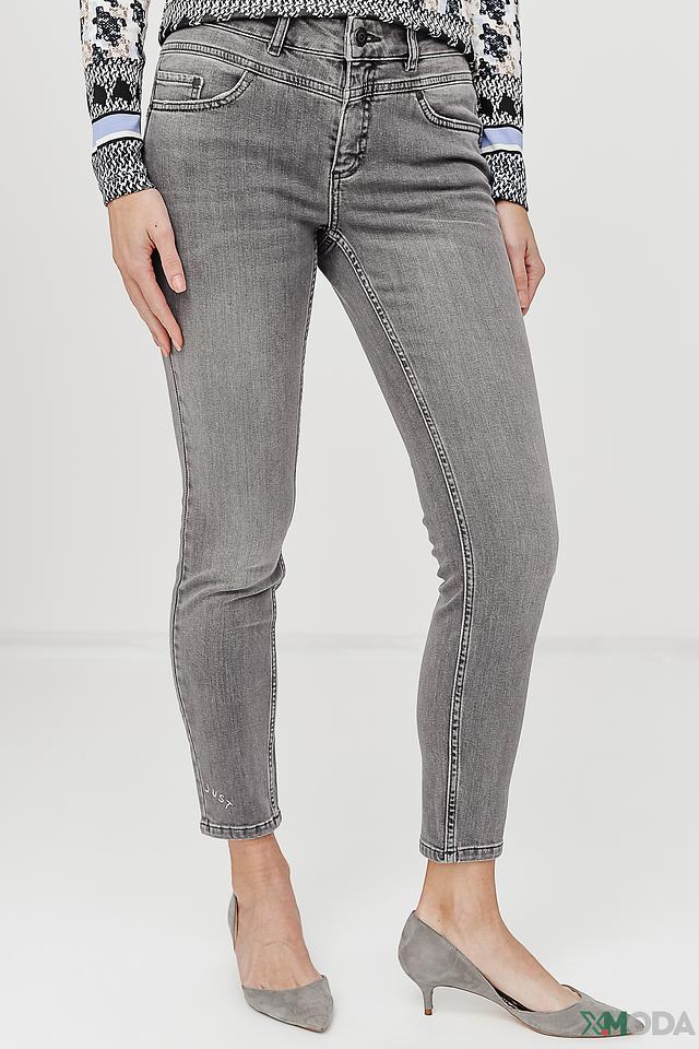 Джинсы Oui серые с потертостями