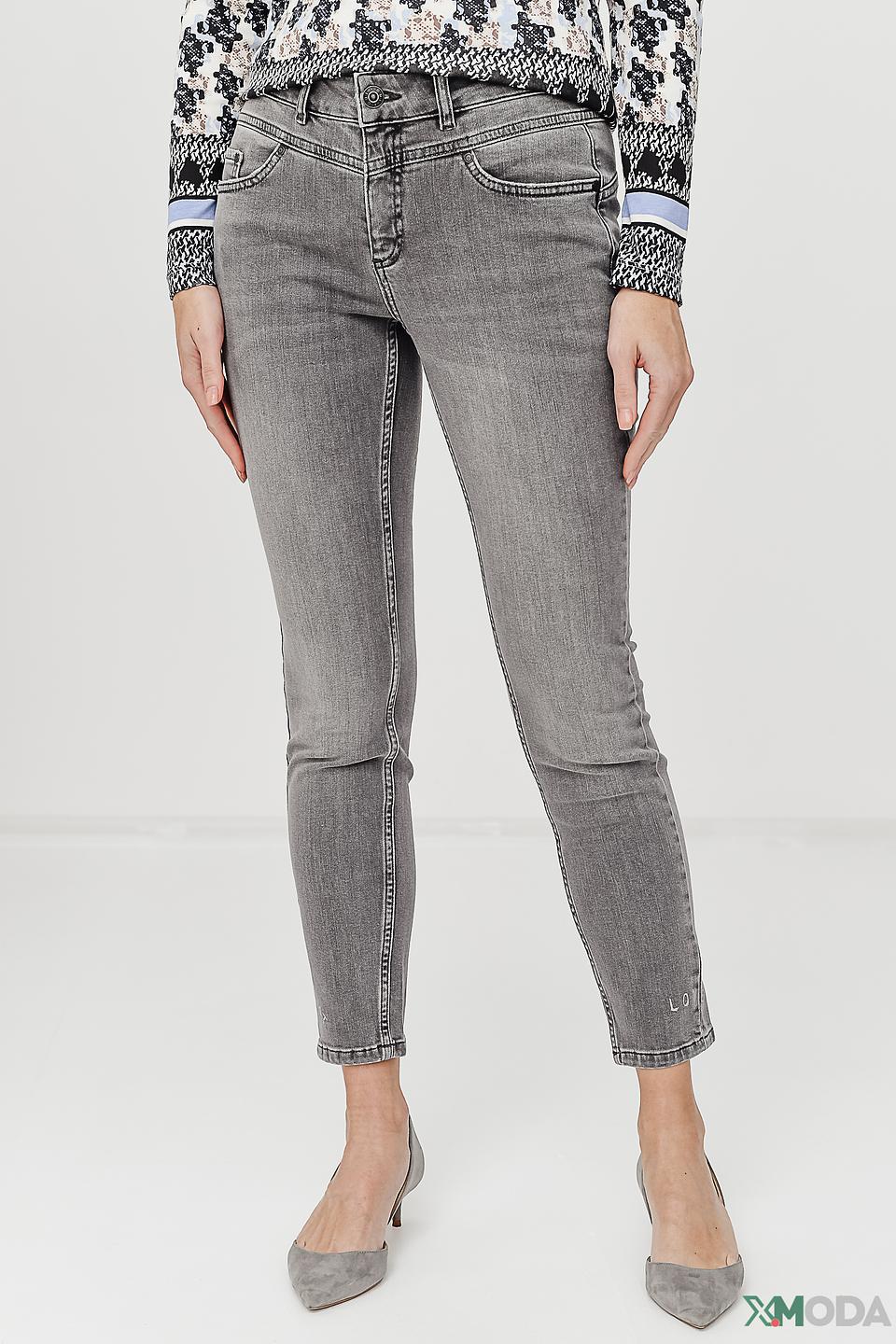 Джинсы Oui серые с потертостями