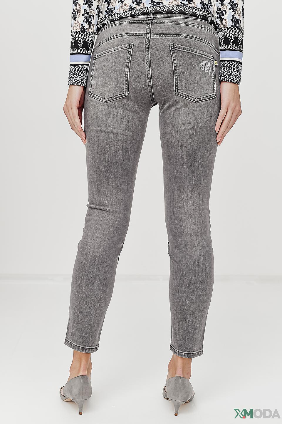 Джинсы Oui серые с потертостями