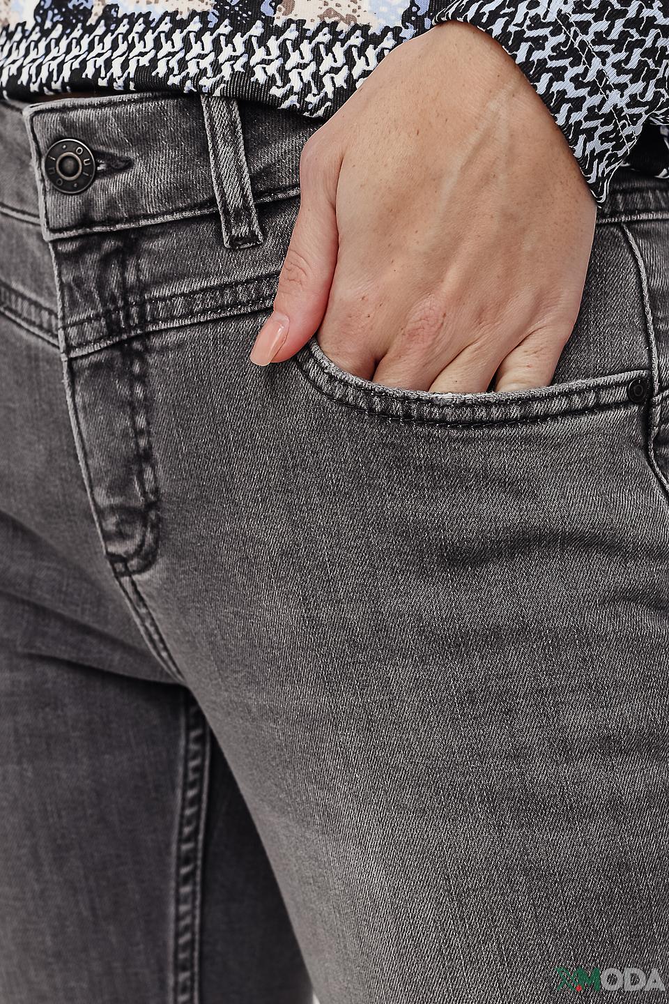 Джинсы Oui серые с потертостями