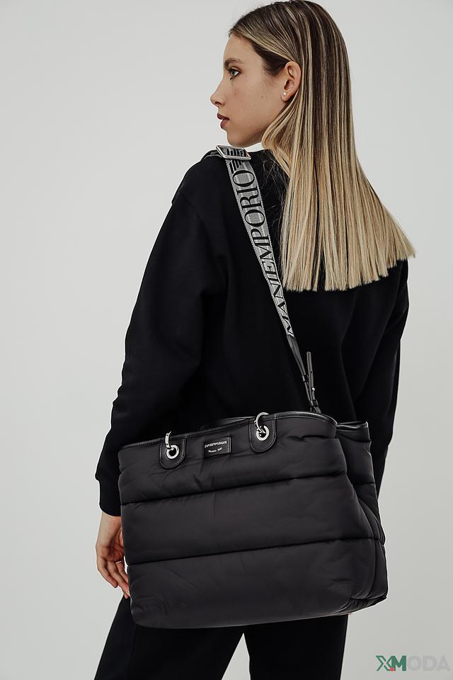 Сумка Emporio Armani стеганая чёрная