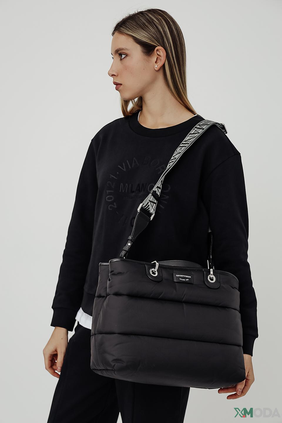 Сумка Emporio Armani стеганая чёрная