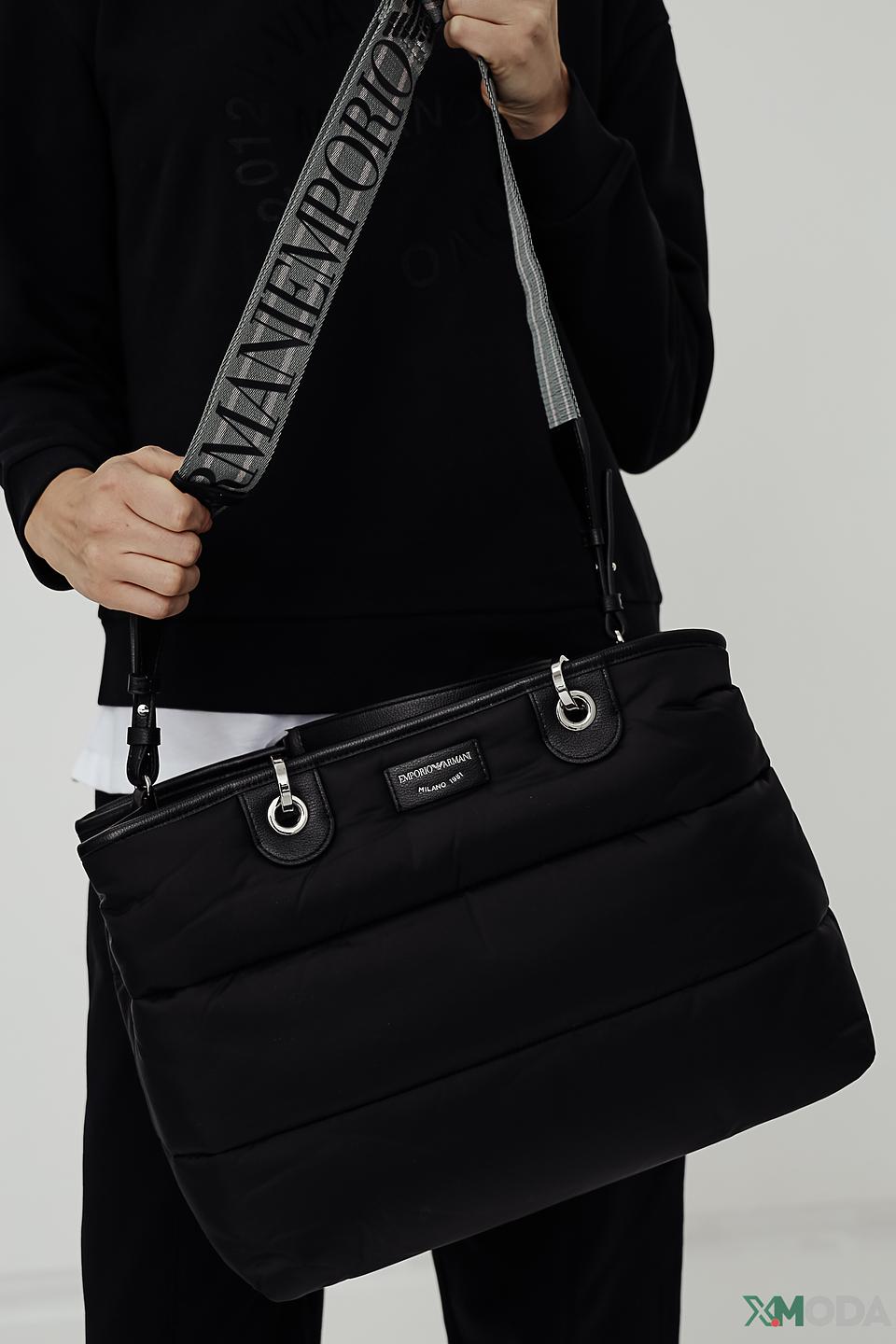 Сумка Emporio Armani стеганая чёрная