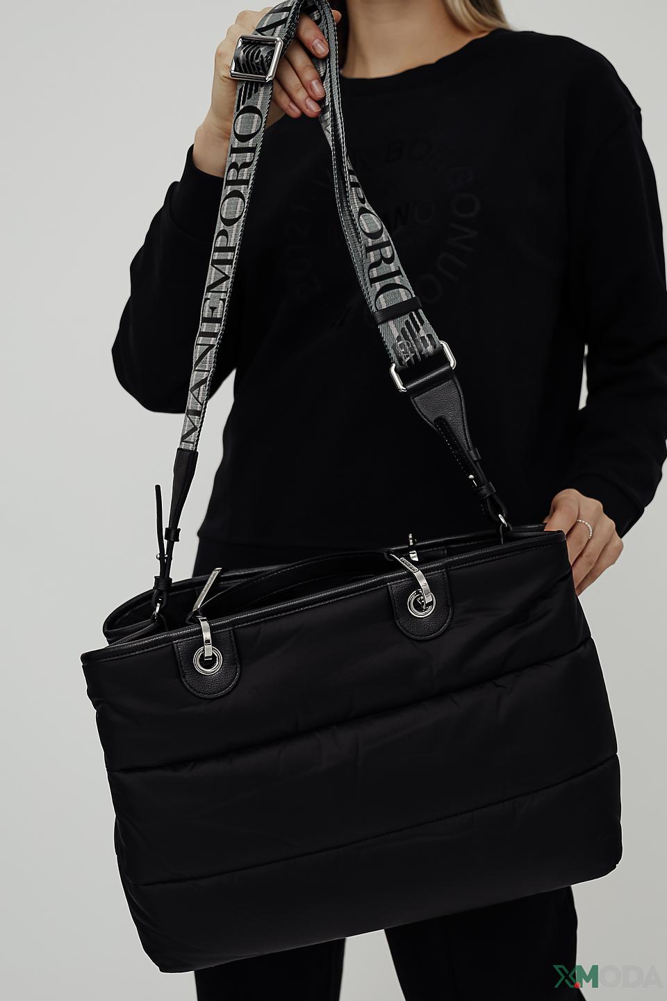 Сумка Emporio Armani стеганая чёрная