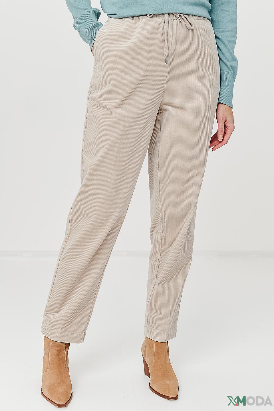 Брюки женские Oui вельветовые бежевые