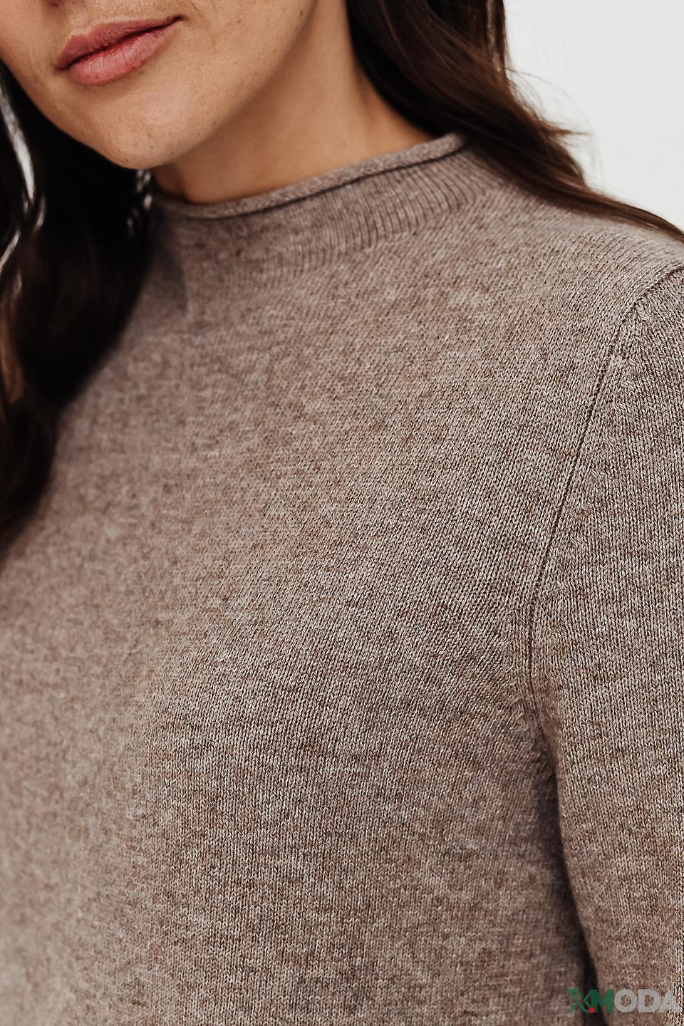 Платье Oui вязаное бежевое