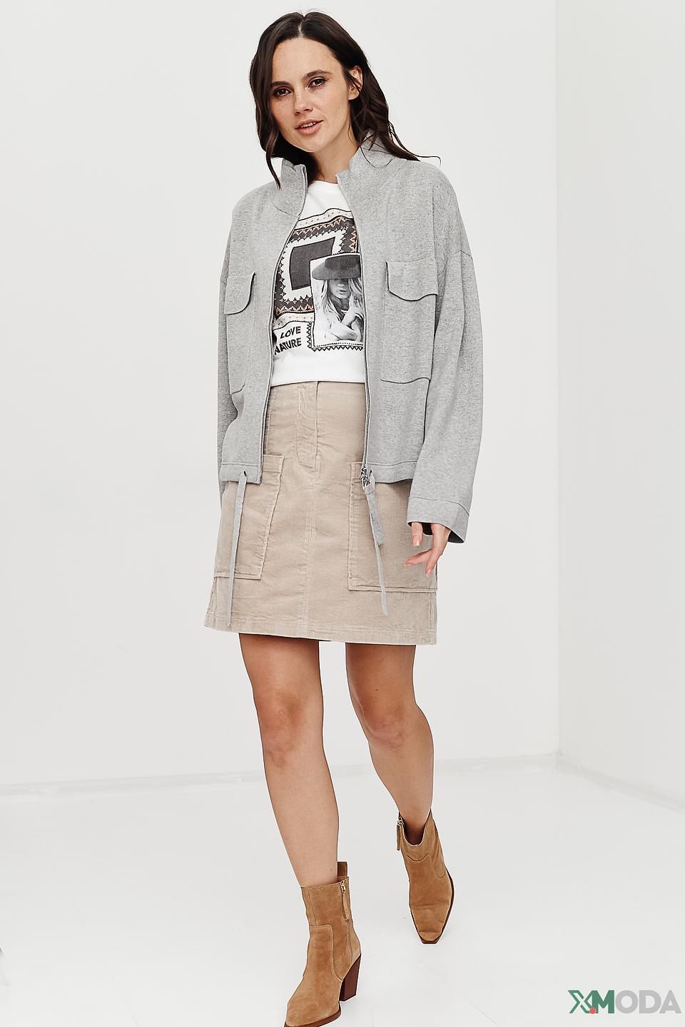 Жакет Oui серый с карманами