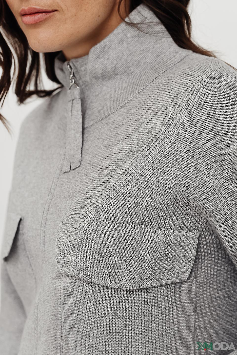 Жакет Oui серый с карманами
