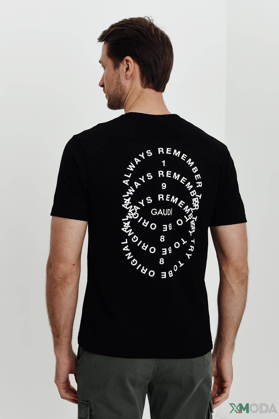 Футболка Gaudi чёрная с принтом