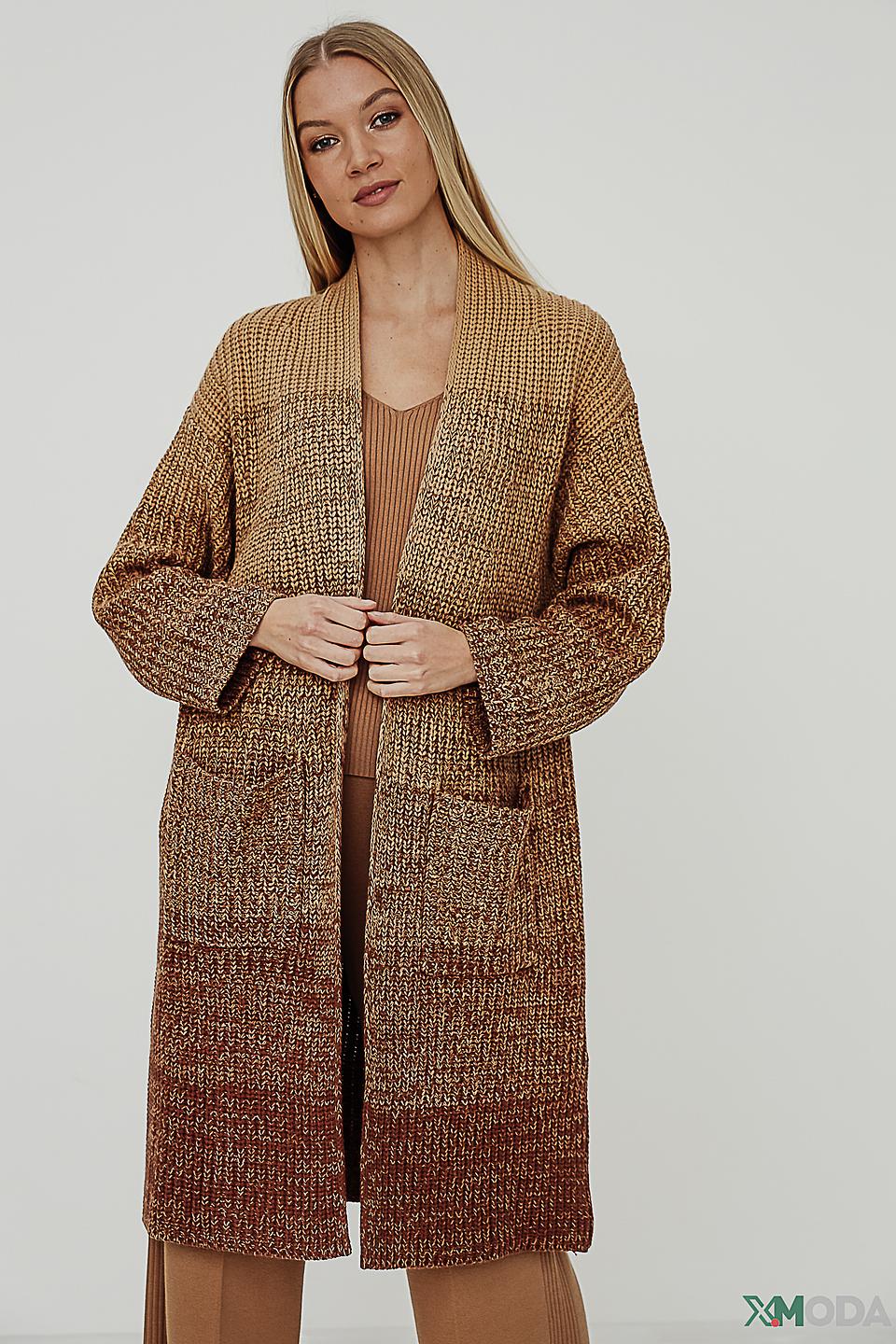 Жакет Tom Tailor вязаный коричневый