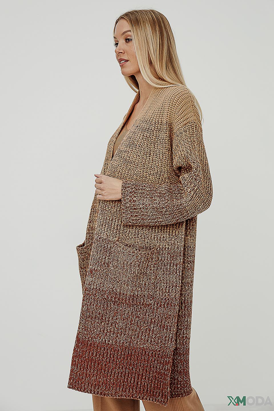 Жакет Tom Tailor вязаный коричневый