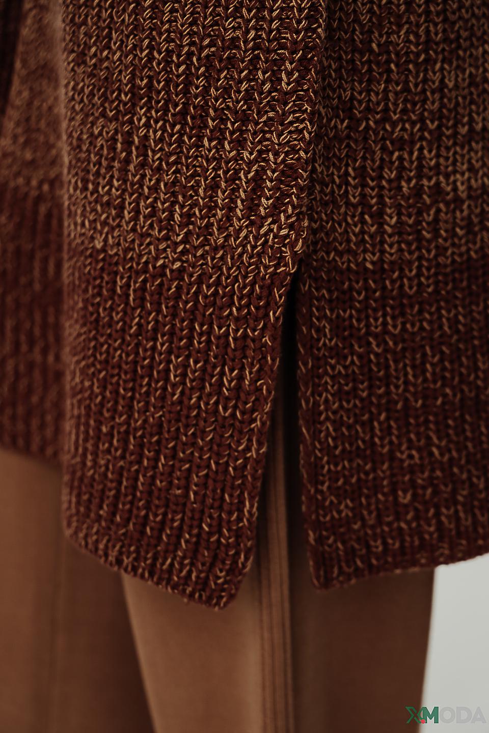 Жакет Tom Tailor вязаный коричневый
