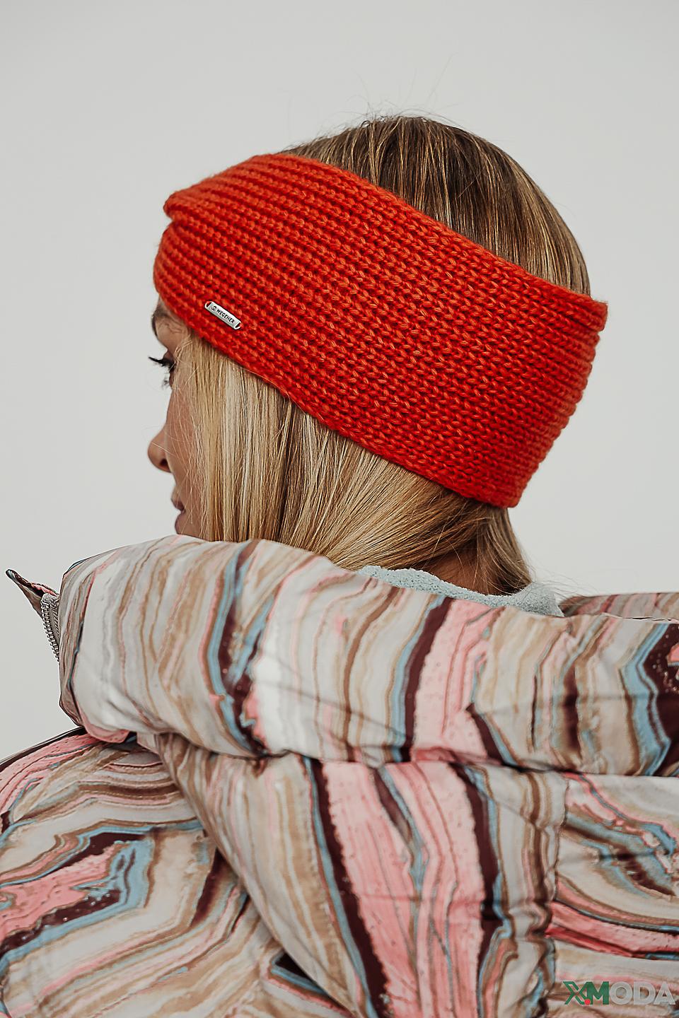 Повязка на голову Wegener алая вязаная