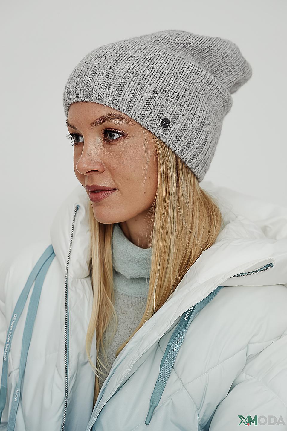 Шапка Bugatti вязаная серая