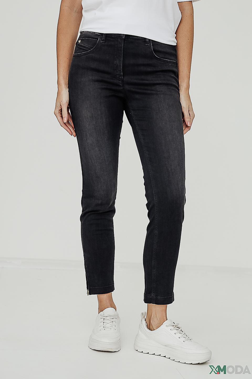 Джинсы Zerres серые с молнией