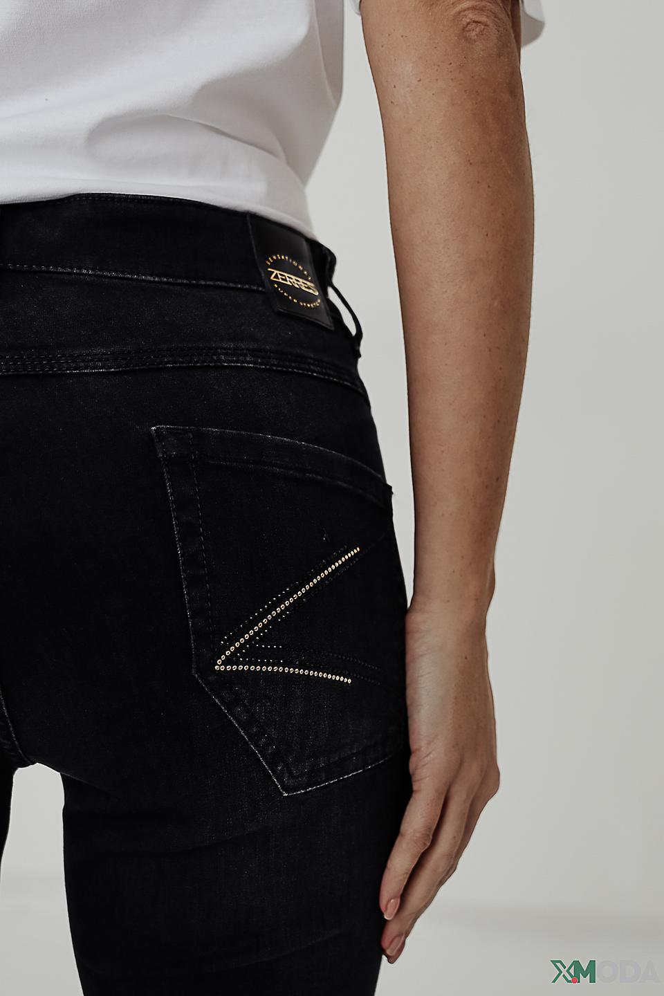 Джинсы Zerres серые с молнией