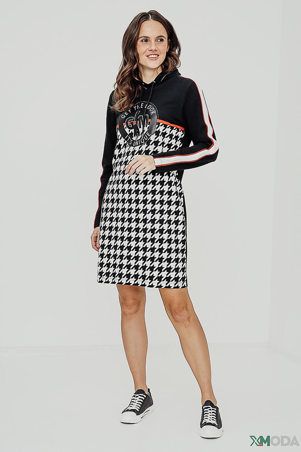 Платье Tuzzi в клетку с капюшоном