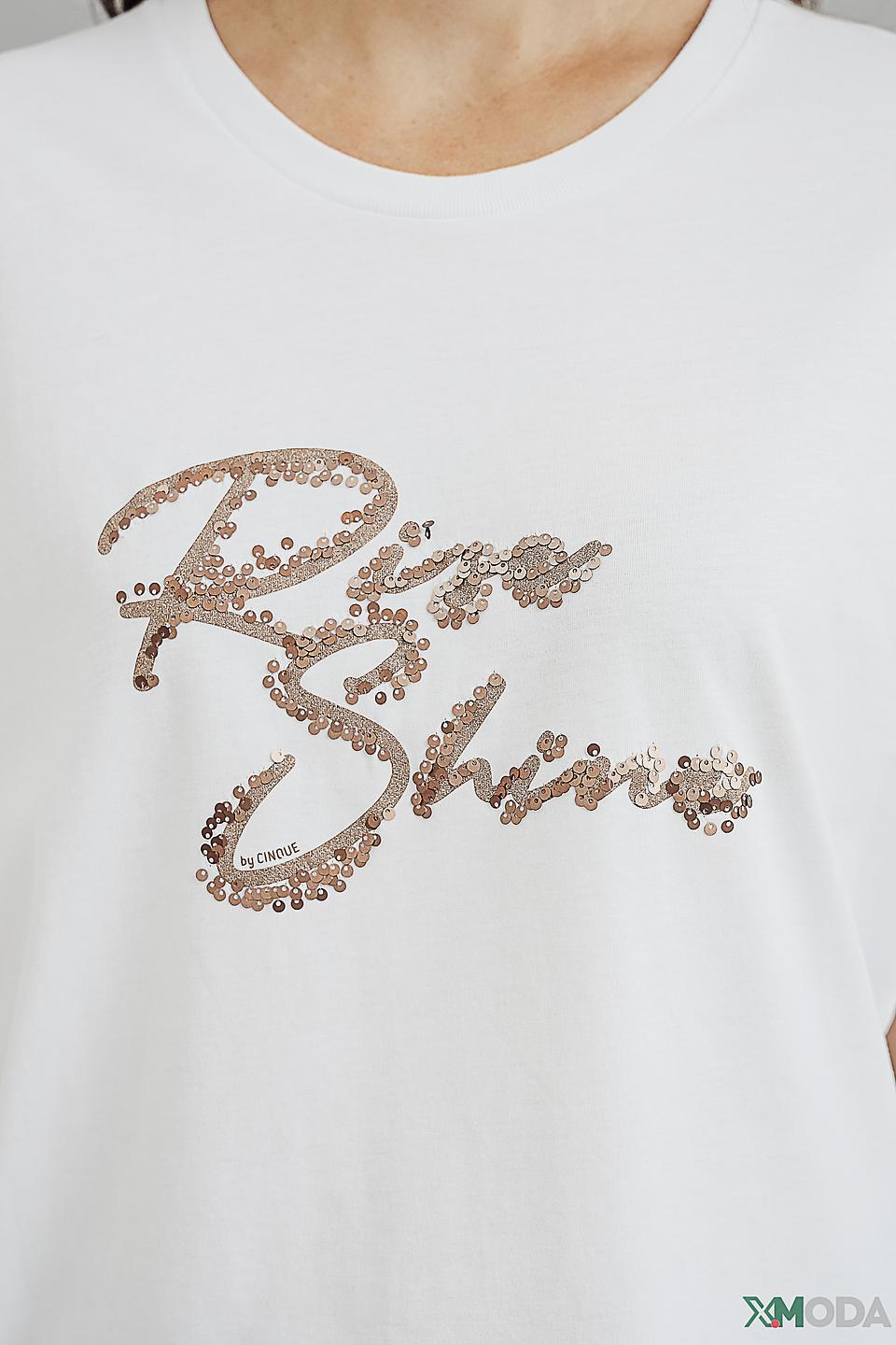 Футболка Cinque с пайетками белый