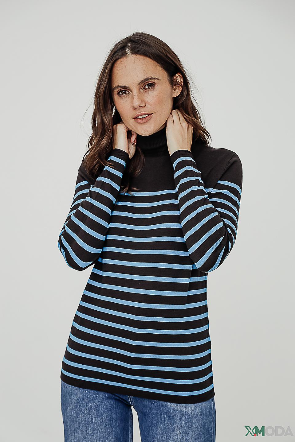 Водолазка Taifun в полоску чёрно-голубую