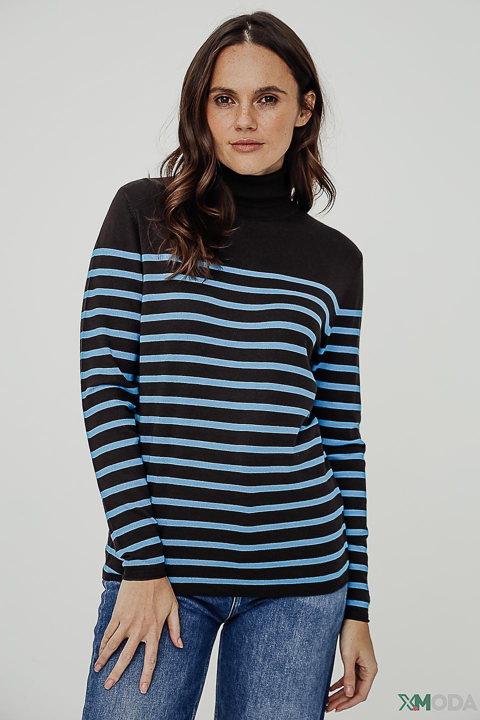 Водолазка Taifun в полоску чёрно-голубую