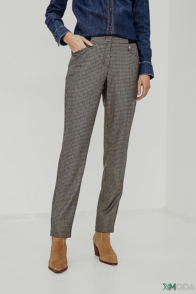 Брюки Ppep. в клетку бежевые