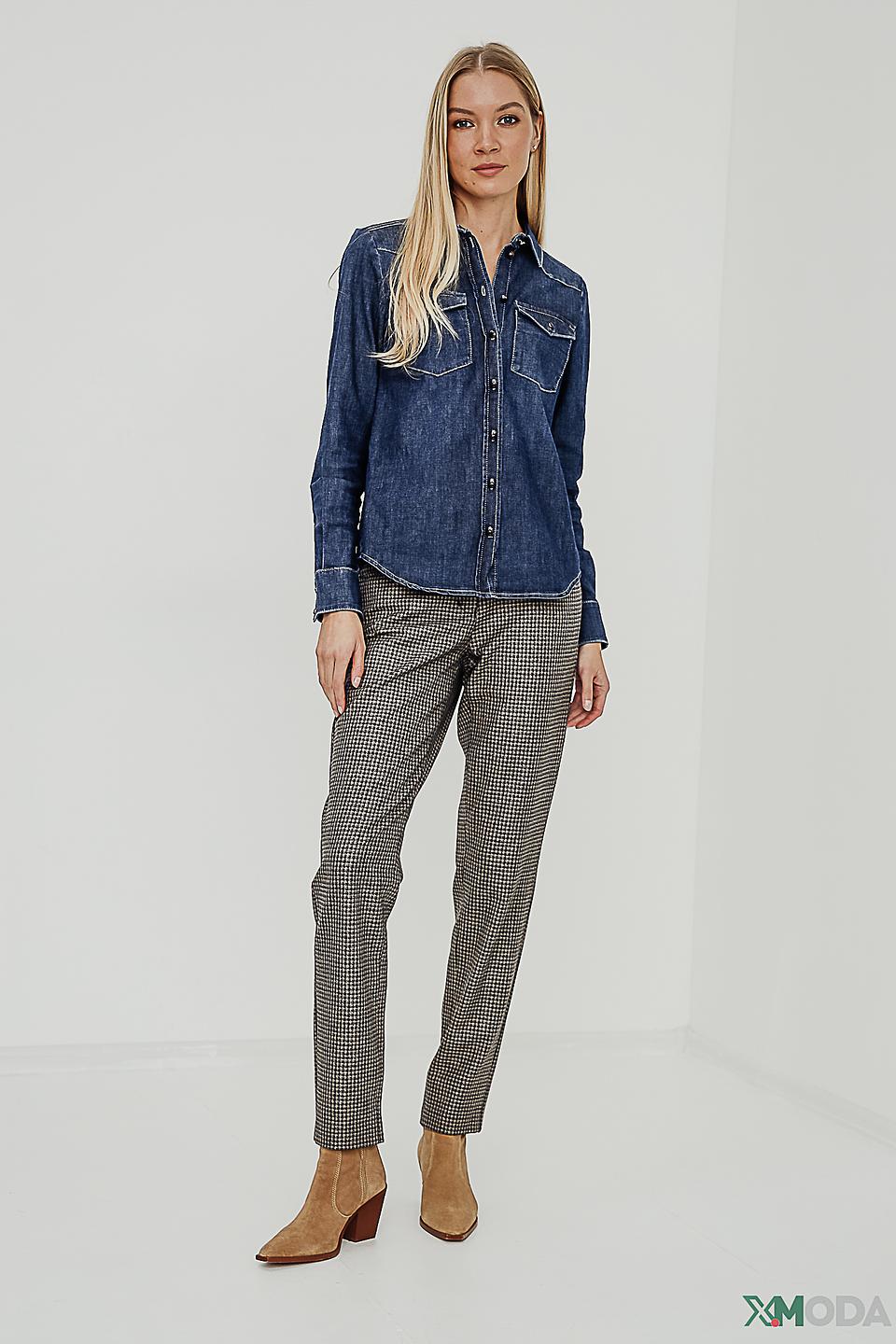 Брюки Ppep. в клетку бежевые