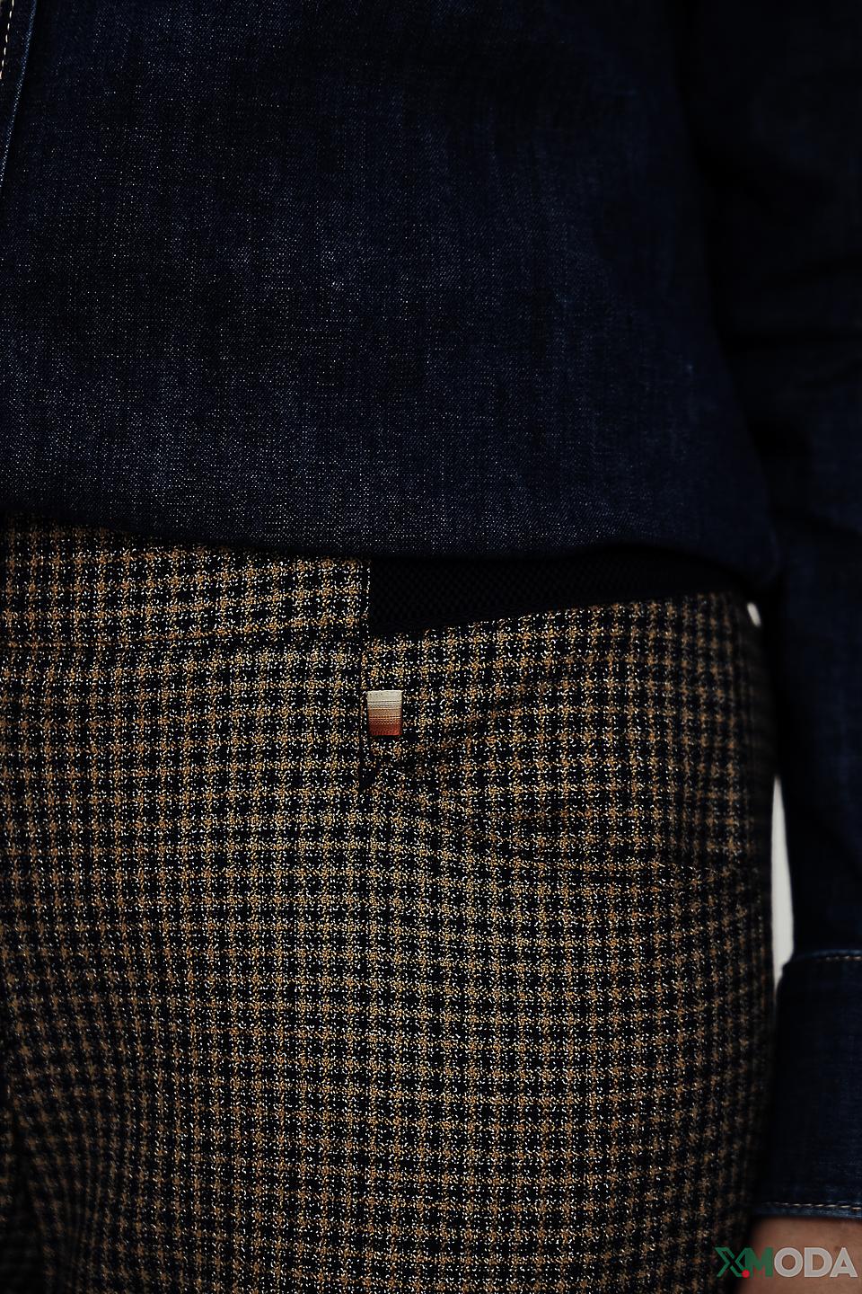 Брюки Ppep. в клетку бежевые