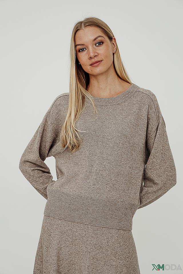 Пуловер Oui бежевый