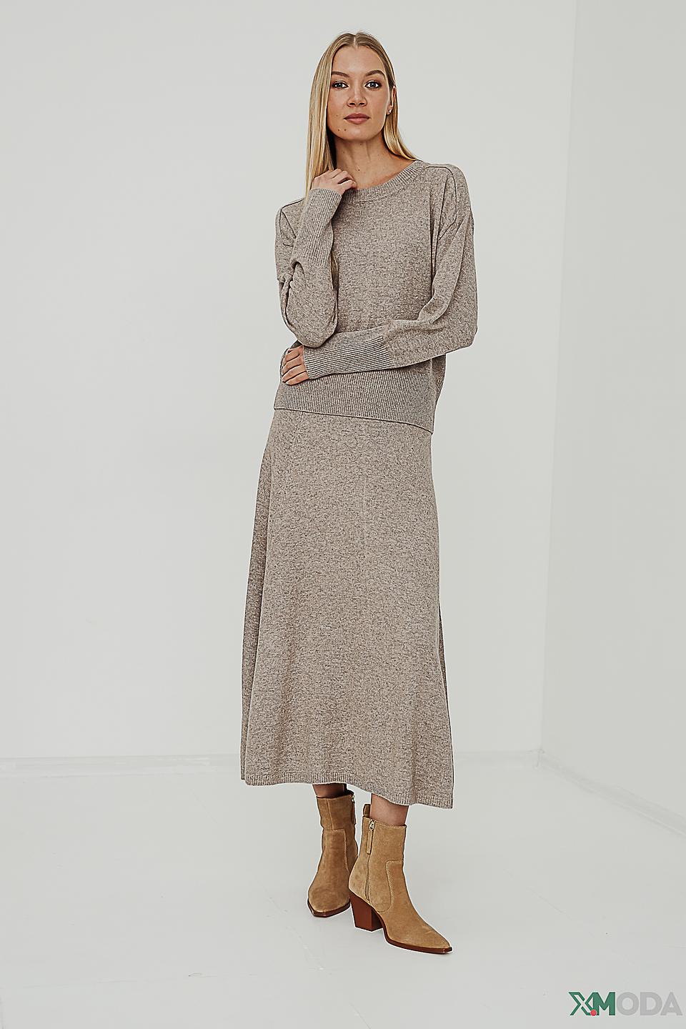 Пуловер Oui бежевый