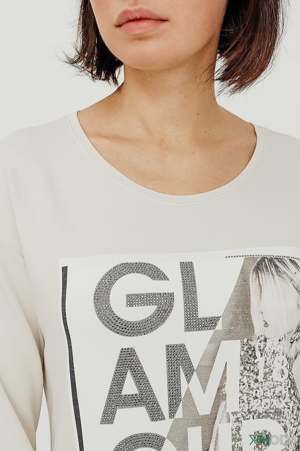 Джемпер Monari с принтом бежевый