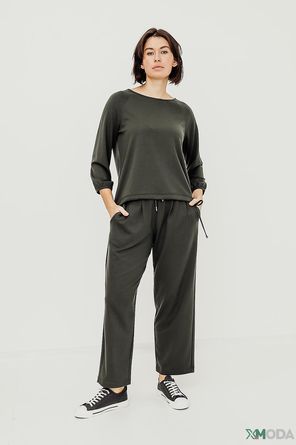 Брюки Margittes хаки с поясом