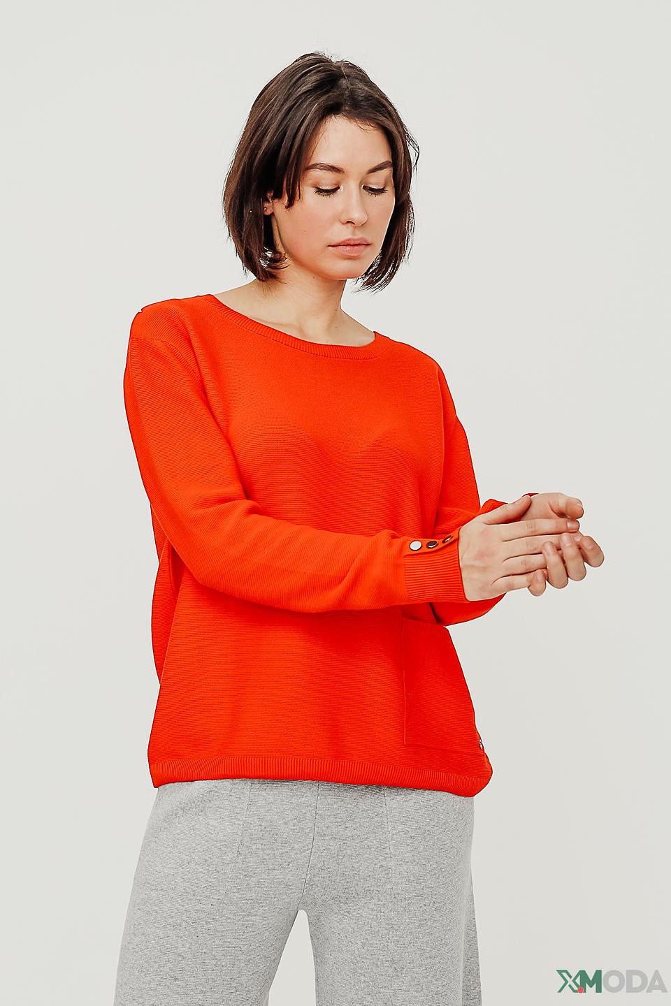 Пуловер Monari красный с пуговицами