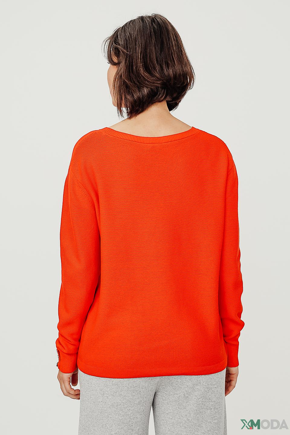 Пуловер Monari красный с пуговицами