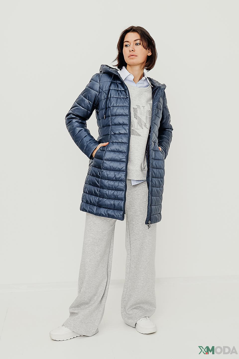 Пальто Bugatti стеганое синее