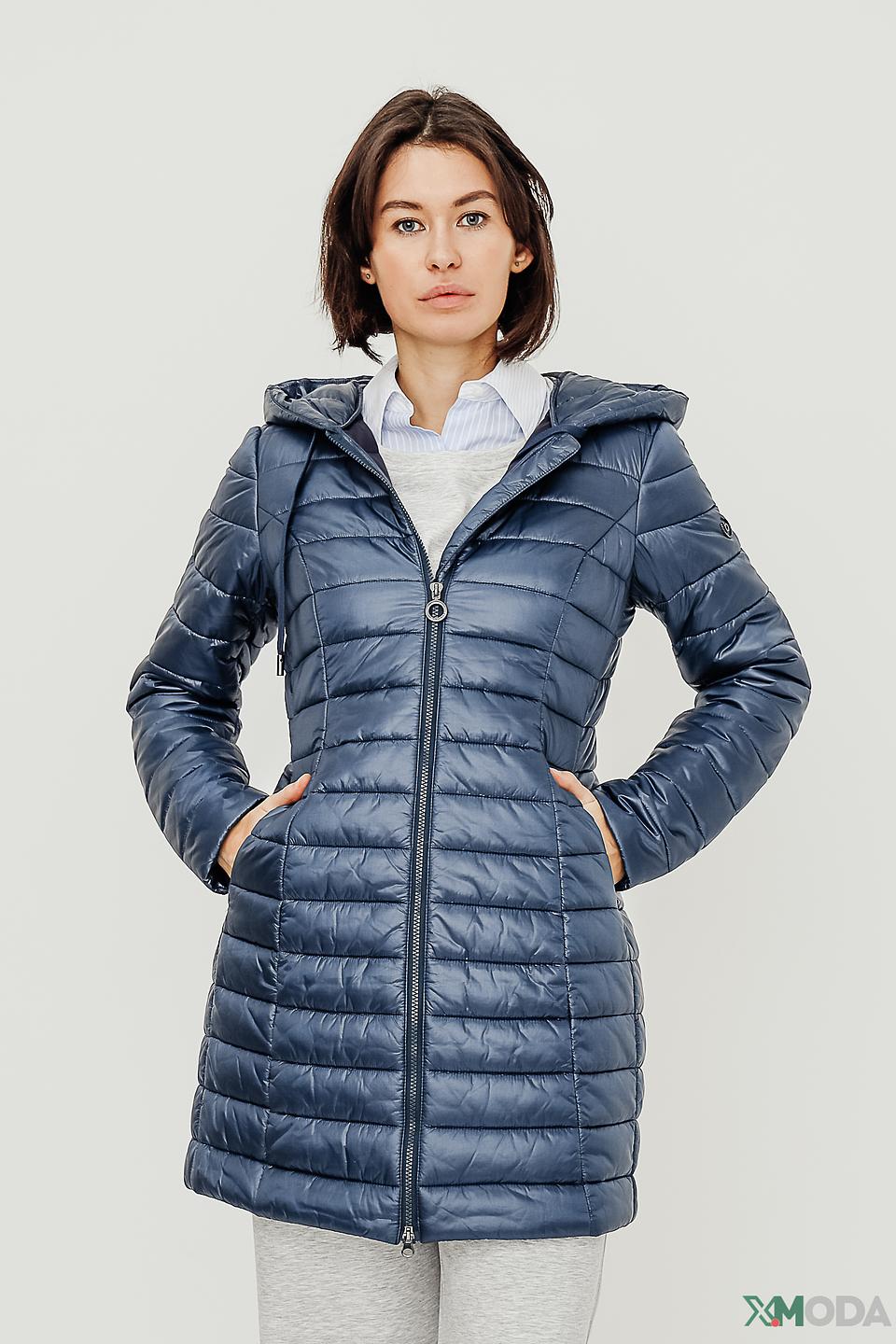 Пальто Bugatti стеганое синее