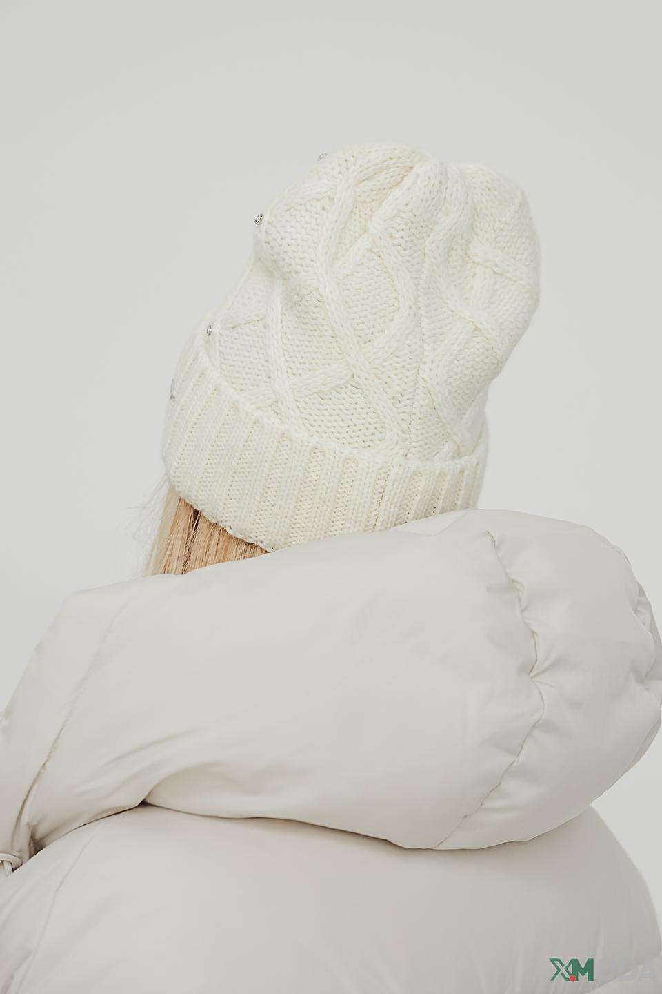 Шапка Wegener с кристаллами белая