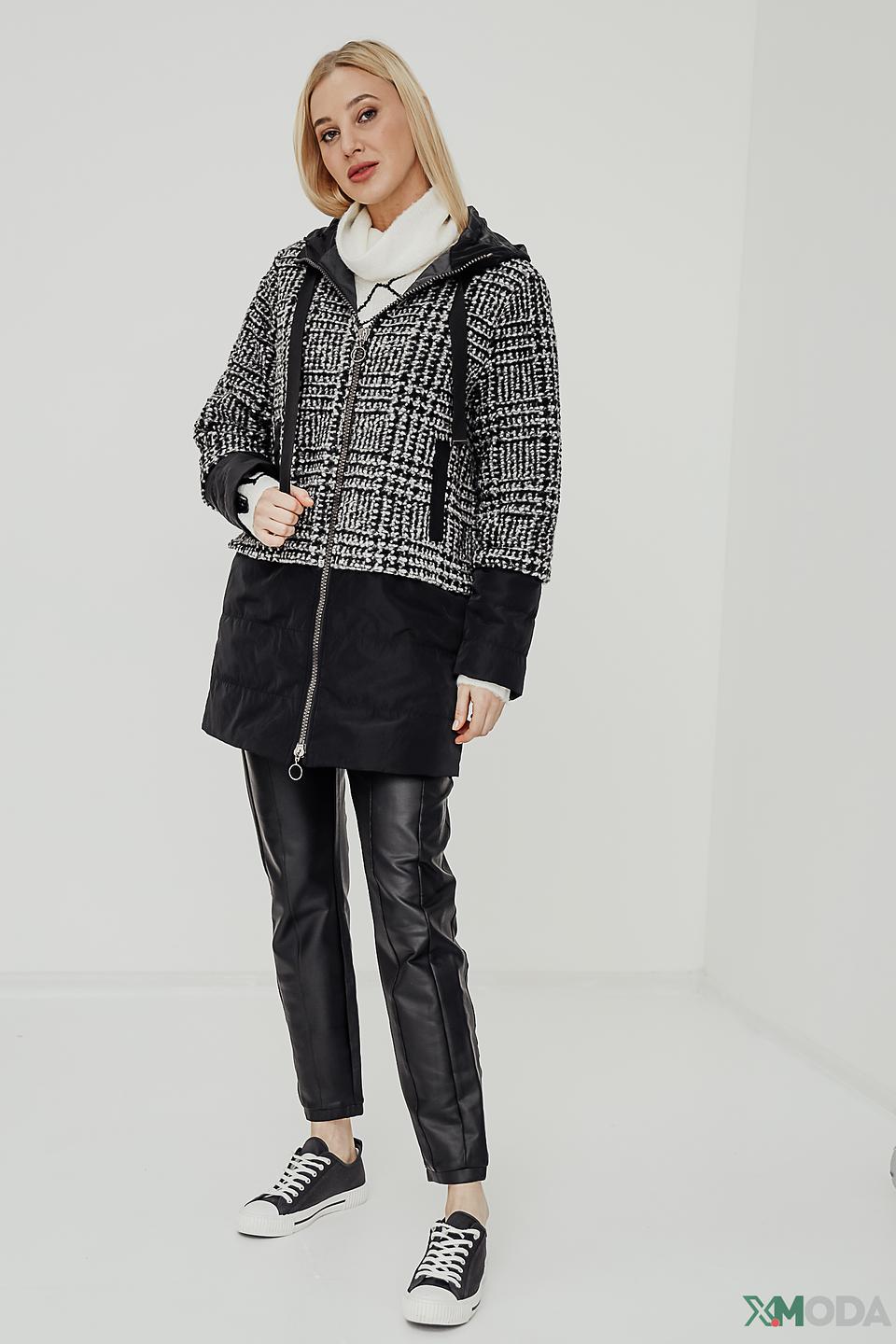 Пальто Bianca в клетку чёрное